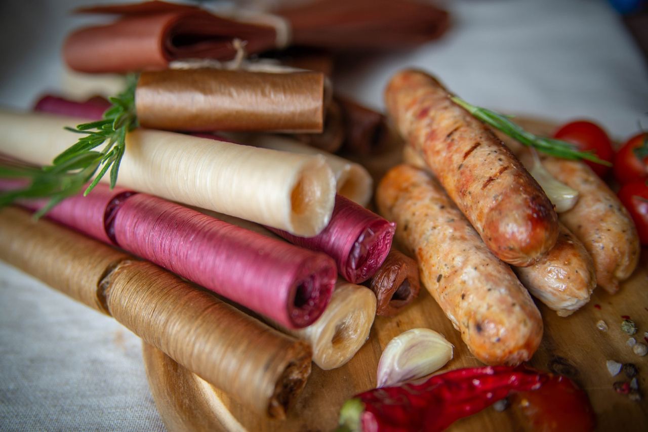 Collagen casings and sausages