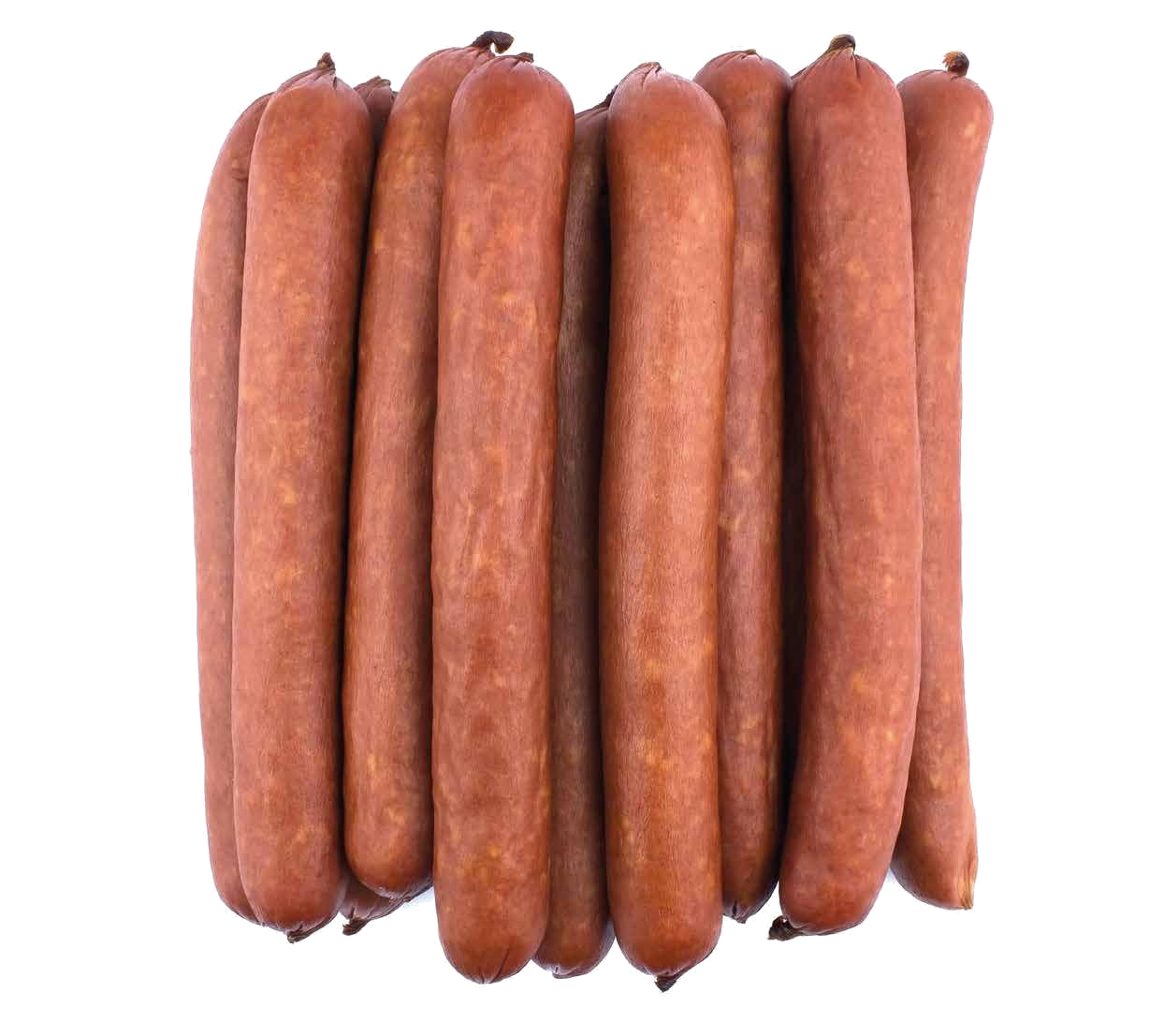 Sausages in collagen casings